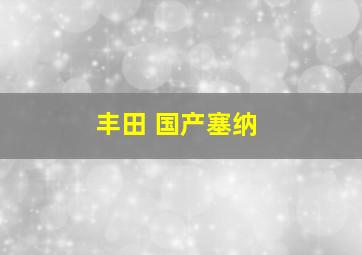 丰田 国产塞纳